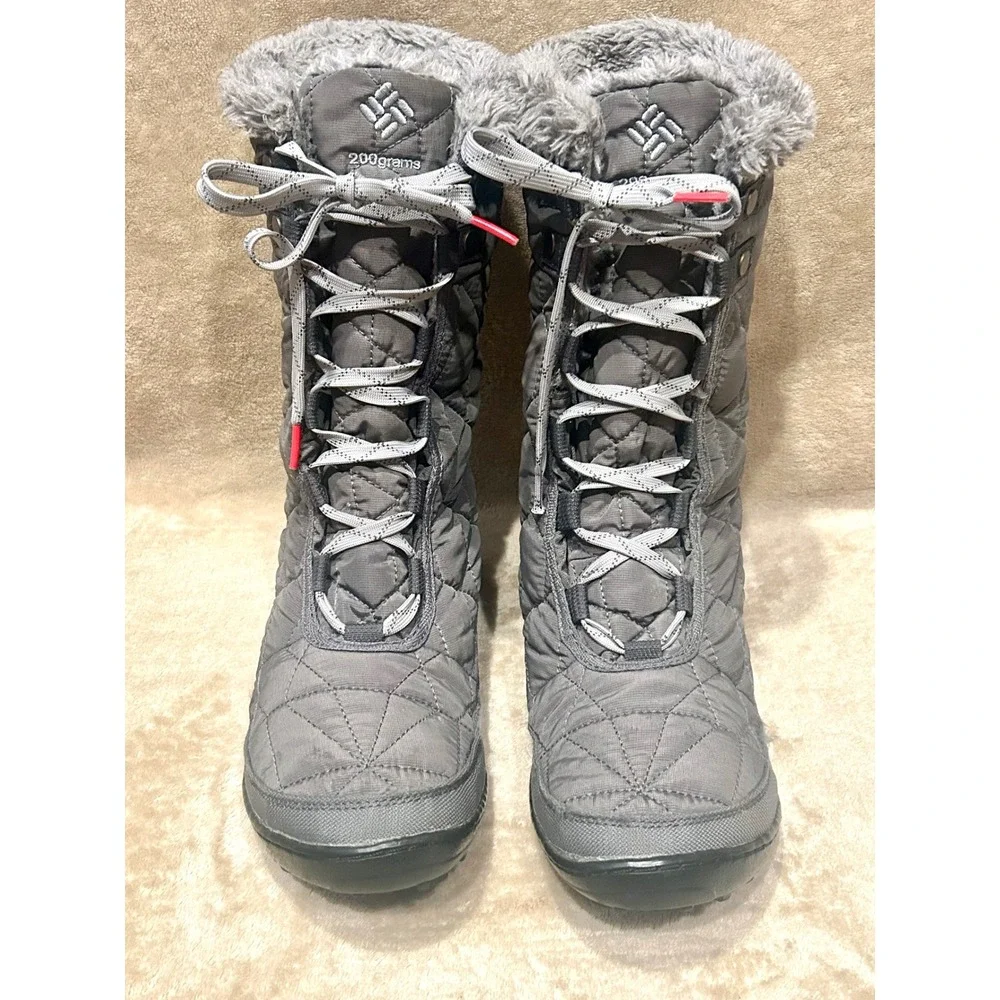 Columbia Womens 8.5 Women's Minx Mid II Omni-Heat Boot Insulated Waterproof Gray